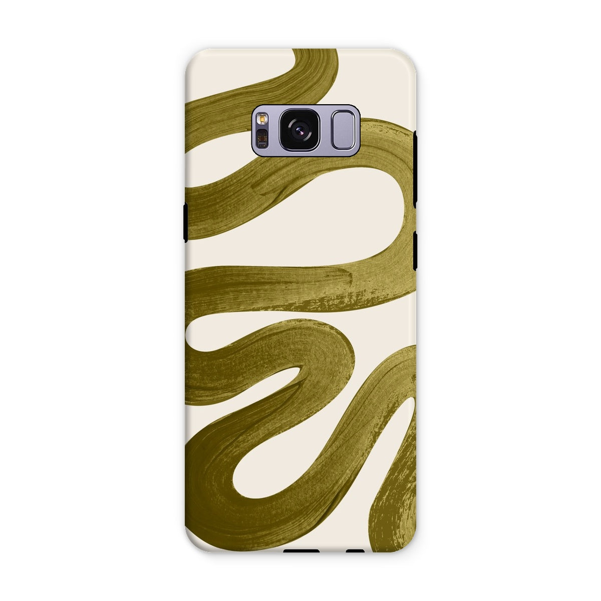 Painted Wave in Khaki Green Tough Phone Case