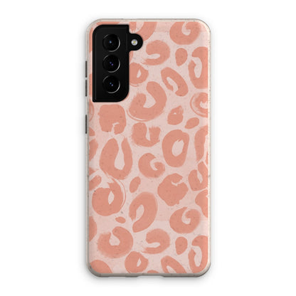 Painted Leopard in Peach Eco Phone Case