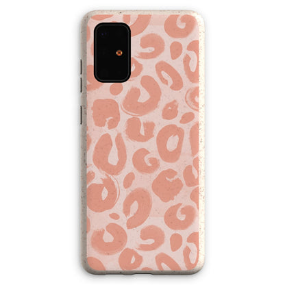 Painted Leopard in Peach Eco Phone Case