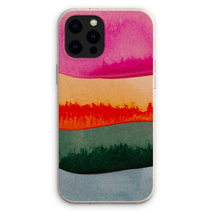 Rainbow Watercolour Layers Eco Phone Case