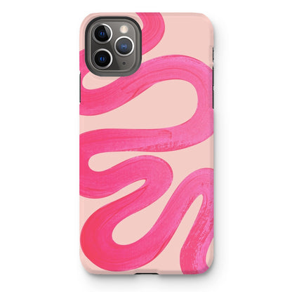 Painted Wave in Fuchsia Pink Tough Phone Case