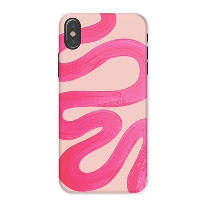 Painted Wave in Fuchsia Pink Tough Phone Case