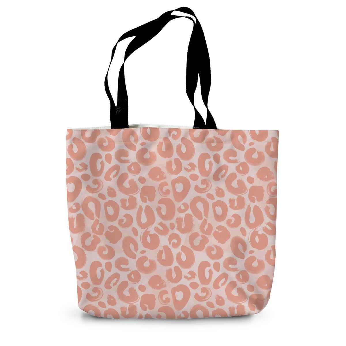 Painted Leopard in Peach Canvas Tote Bag