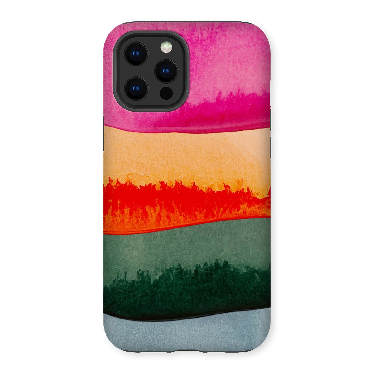 Rainbow Watercolour Layers Tough Phone Case