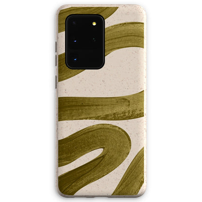 Painted Wave in Khaki Green Eco Phone Case