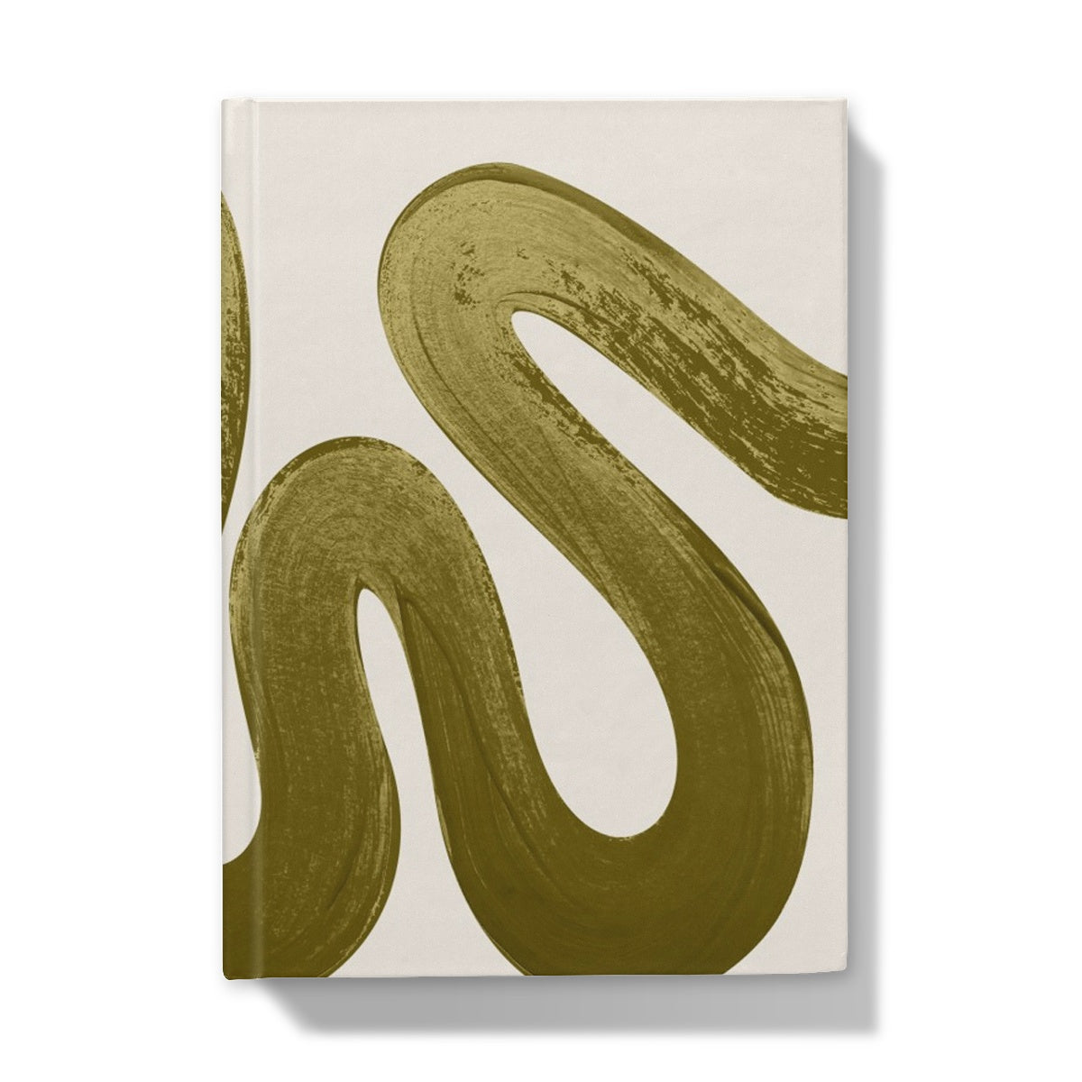 Painted Wave in Khaki Green Hardback Journal