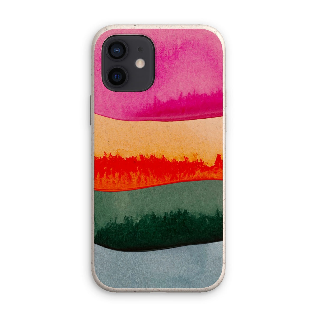 Rainbow Watercolour Layers Eco Phone Case