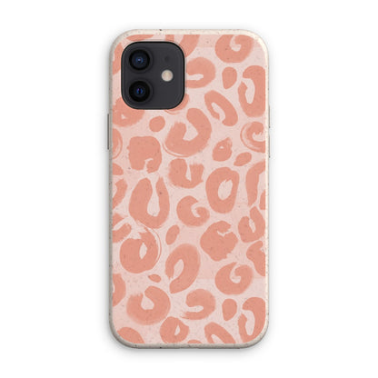 Painted Leopard in Peach Eco Phone Case