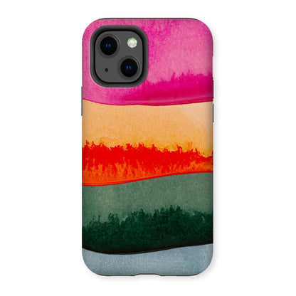 Rainbow Watercolour Layers Tough Phone Case