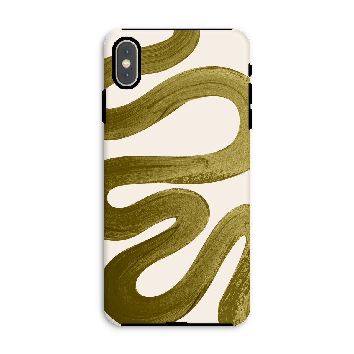 Painted Wave in Khaki Green Tough Phone Case