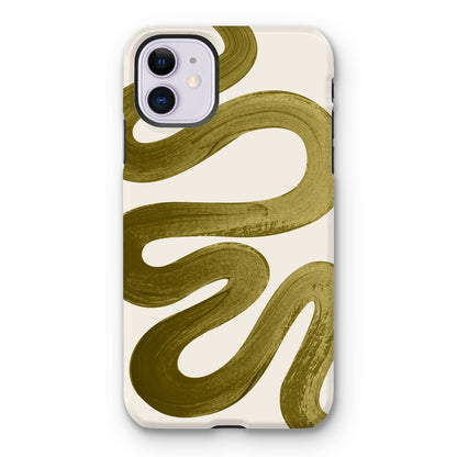 Painted Wave in Khaki Green Tough Phone Case