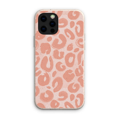 Painted Leopard in Peach Eco Phone Case