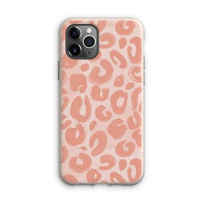 Painted Leopard in Peach Eco Phone Case