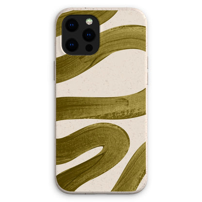 Painted Wave in Khaki Green Eco Phone Case