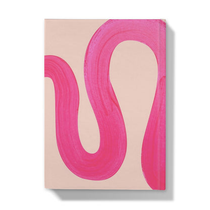 Painted Wave in Fuchsia Pink Hardback Journal