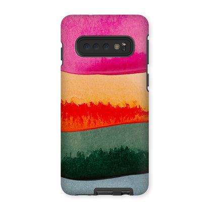 Rainbow Watercolour Layers Tough Phone Case