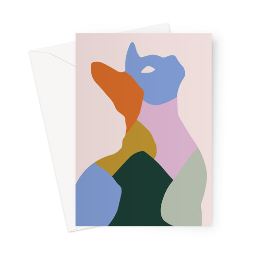 Pastel Calico Cat Greeting Card