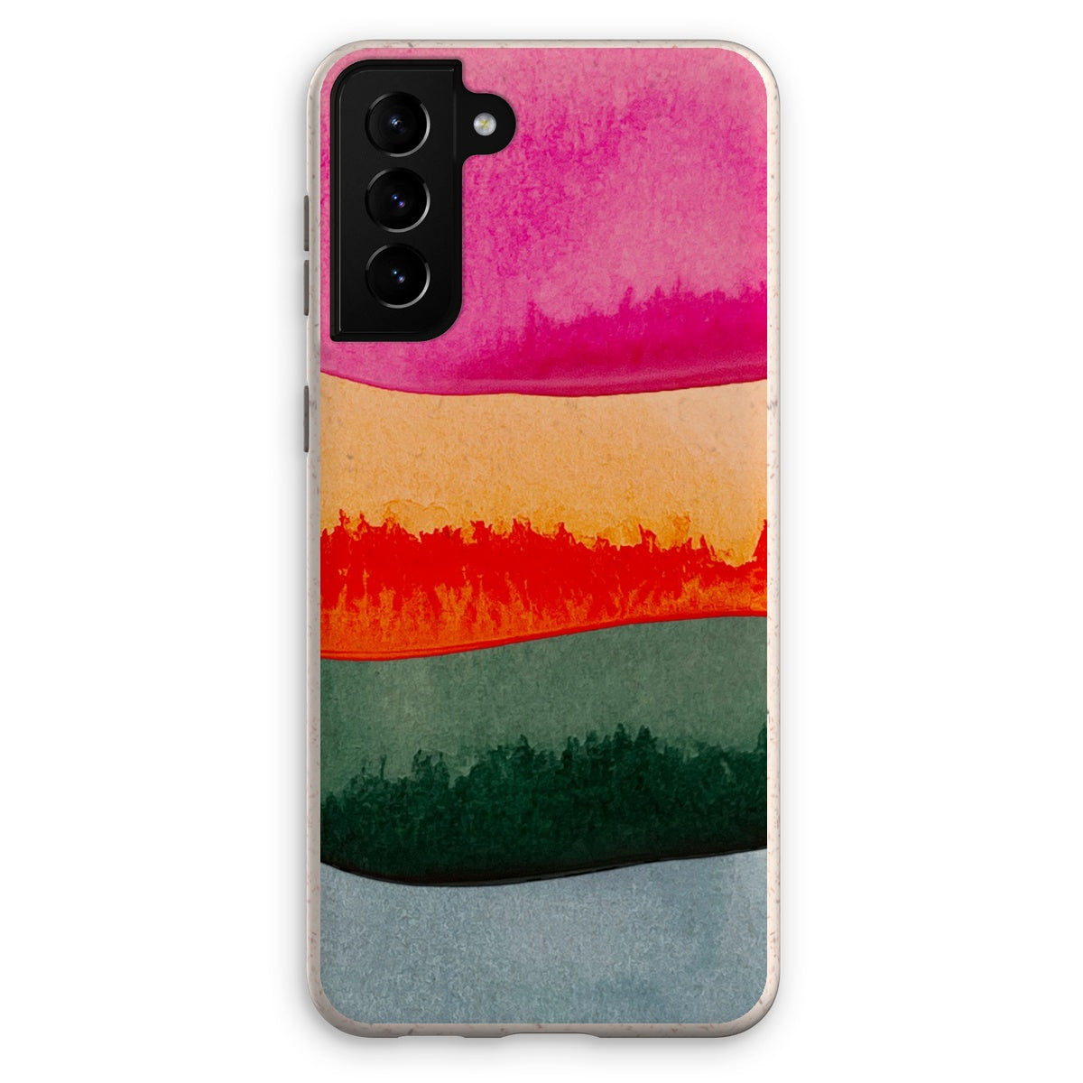 Rainbow Watercolour Layers Eco Phone Case