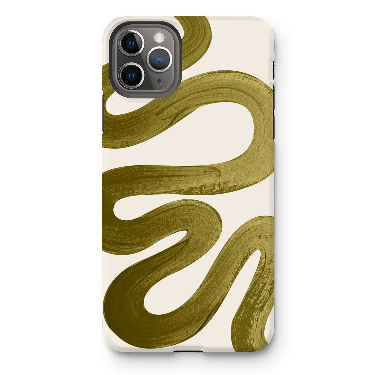 Painted Wave in Khaki Green Tough Phone Case