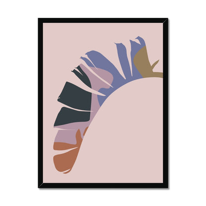 Colour Block Palm Leaf in Pastel Framed Print