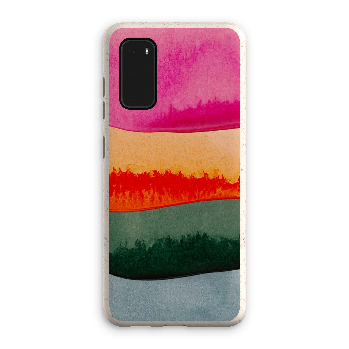 Rainbow Watercolour Layers Eco Phone Case