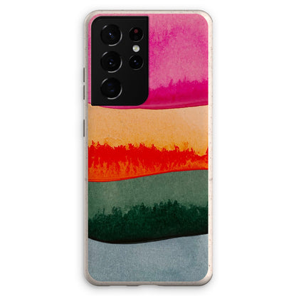 Rainbow Watercolour Layers Eco Phone Case