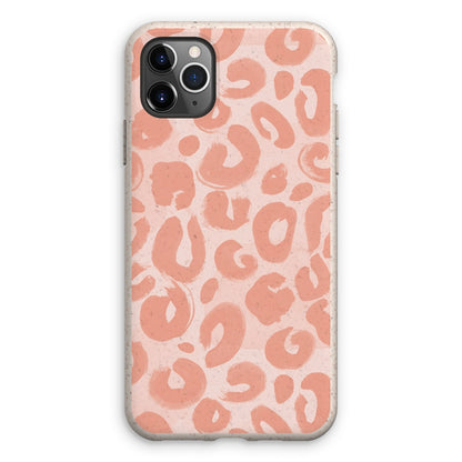 Painted Leopard in Peach Eco Phone Case