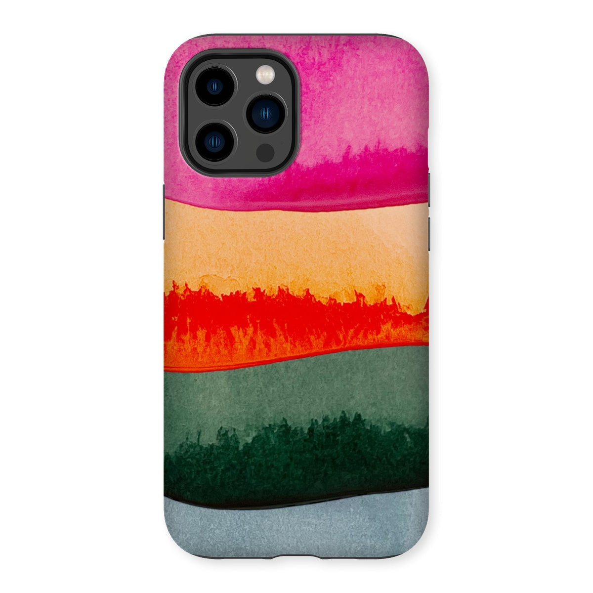 Rainbow Watercolour Layers Tough Phone Case