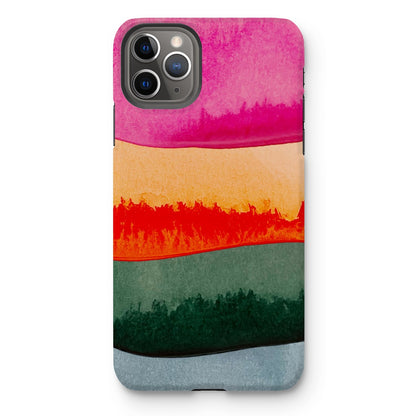 Rainbow Watercolour Layers Tough Phone Case