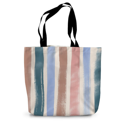 Painted Stripes Verão Canvas Tote Bag