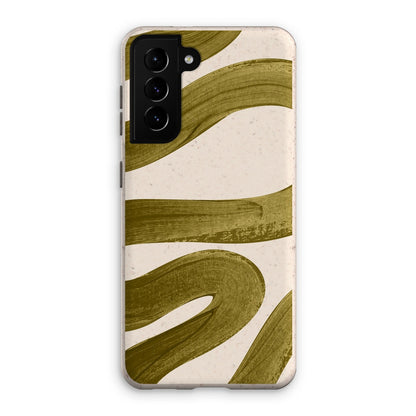 Painted Wave in Khaki Green Eco Phone Case