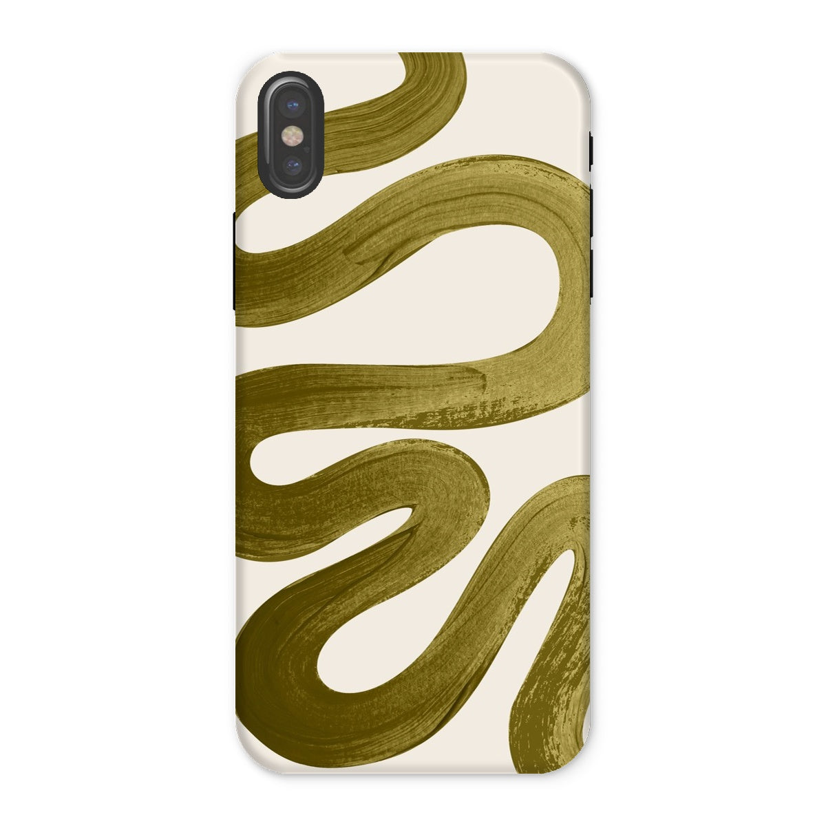 Painted Wave in Khaki Green Tough Phone Case