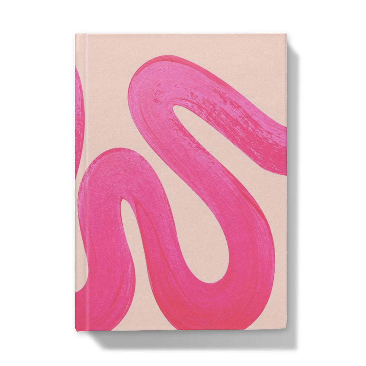 Painted Wave in Fuchsia Pink Hardback Journal