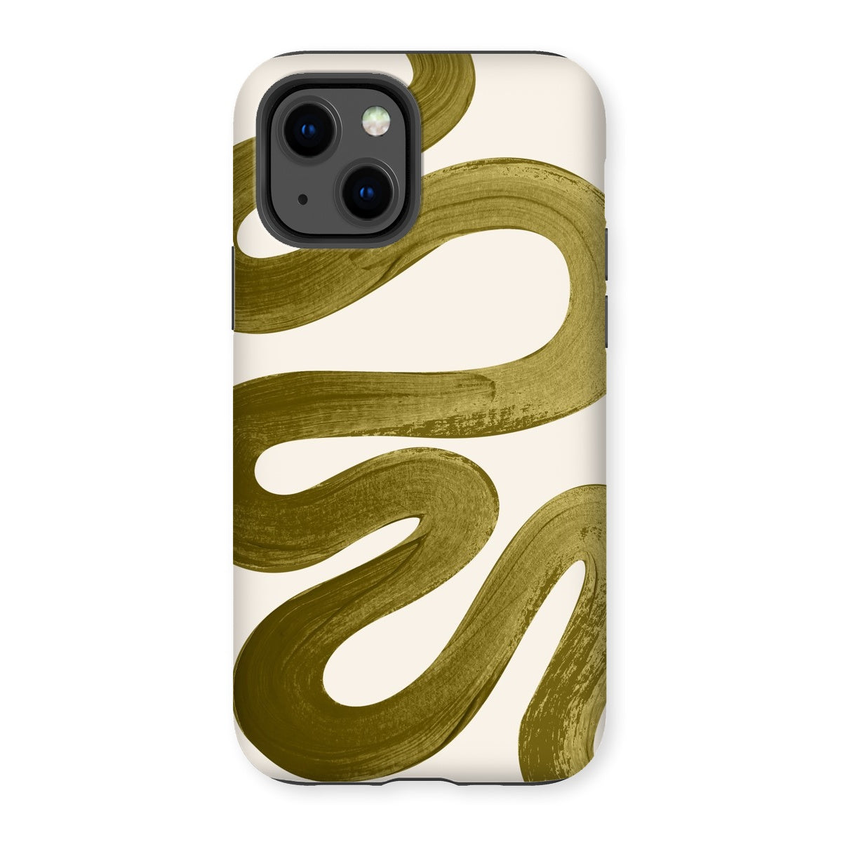 Painted Wave in Khaki Green Tough Phone Case