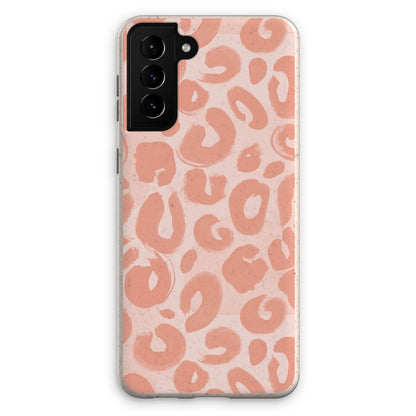 Painted Leopard in Peach Eco Phone Case