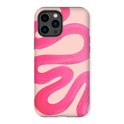 Painted Wave in Fuchsia Pink Tough Phone Case