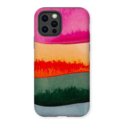 Rainbow Watercolour Layers Tough Phone Case