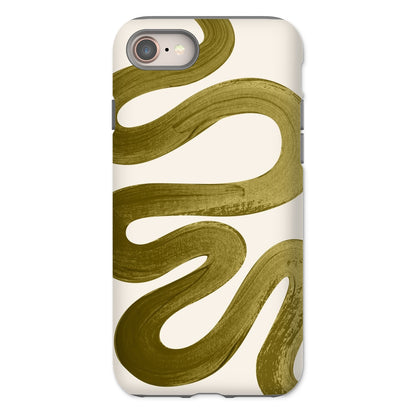 Painted Wave in Khaki Green Tough Phone Case