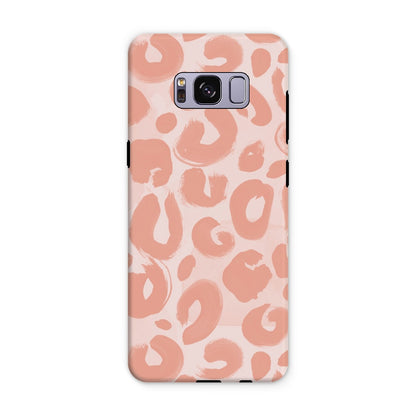 Painted Leopard in Peach Tough Phone Case