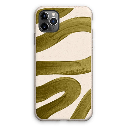 Painted Wave in Khaki Green Eco Phone Case