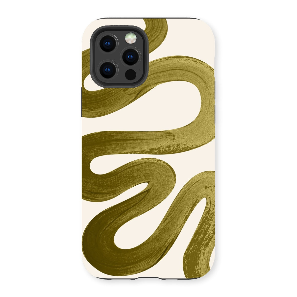 Painted Wave in Khaki Green Tough Phone Case