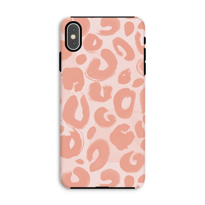 Painted Leopard in Peach Tough Phone Case