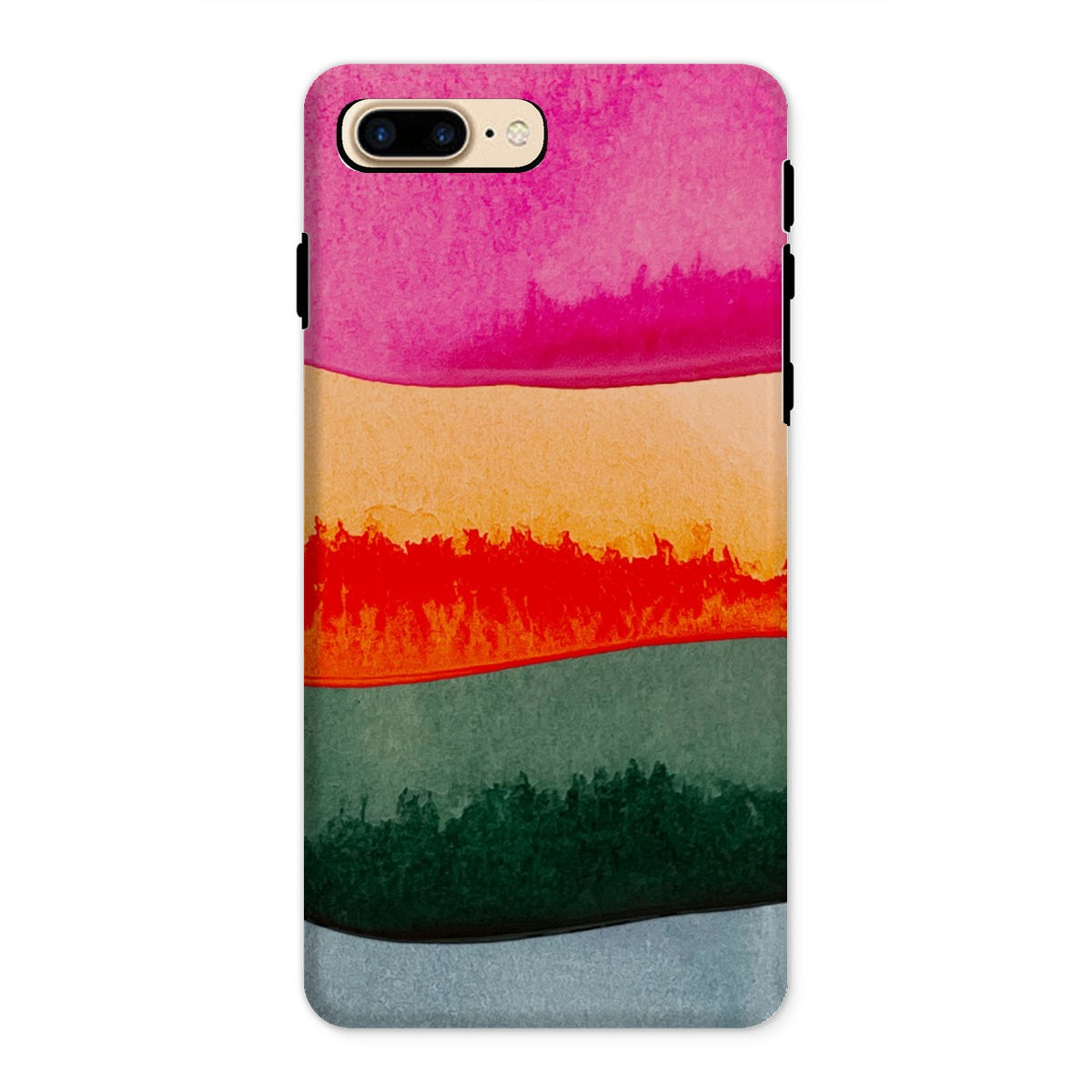 Rainbow Watercolour Layers Tough Phone Case