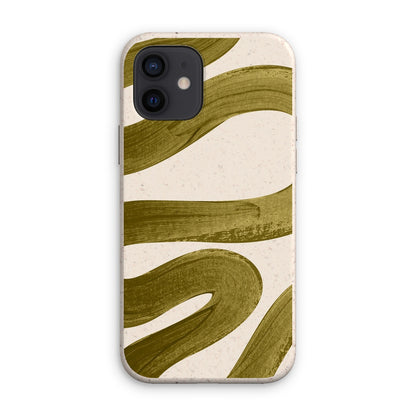 Painted Wave in Khaki Green Eco Phone Case