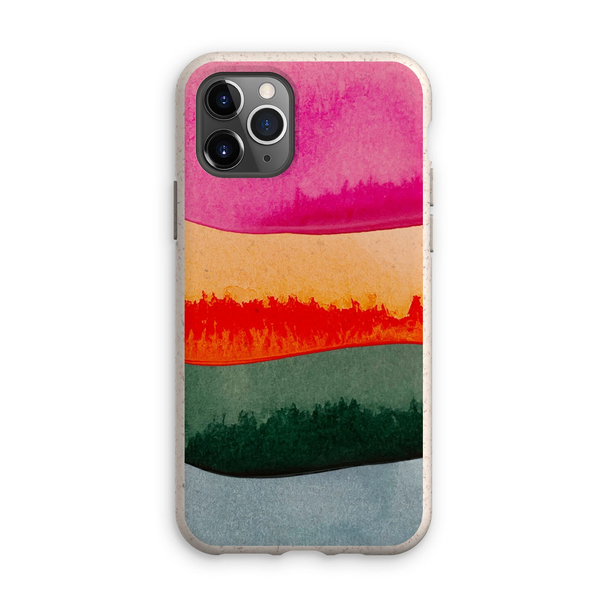 Rainbow Watercolour Layers Eco Phone Case