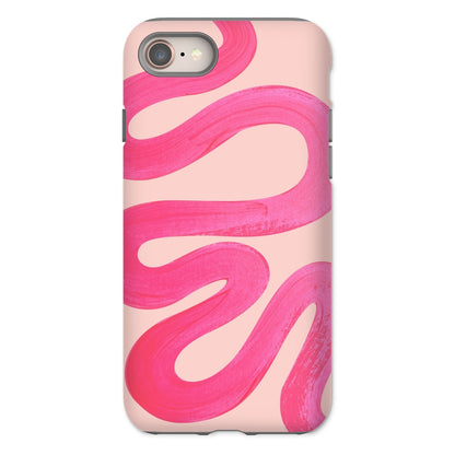 Painted Wave in Fuchsia Pink Tough Phone Case