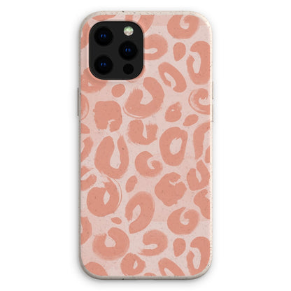 Painted Leopard in Peach Eco Phone Case