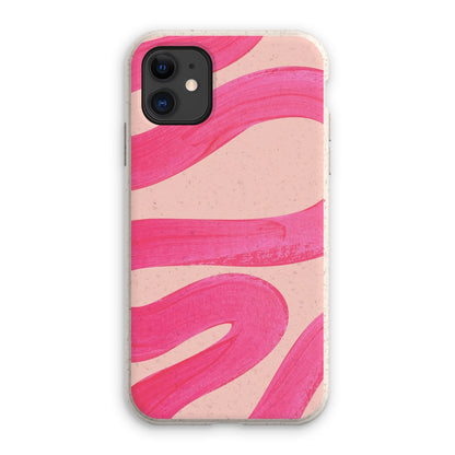 Painted Wave in Fuchsia Pink Eco Phone Case