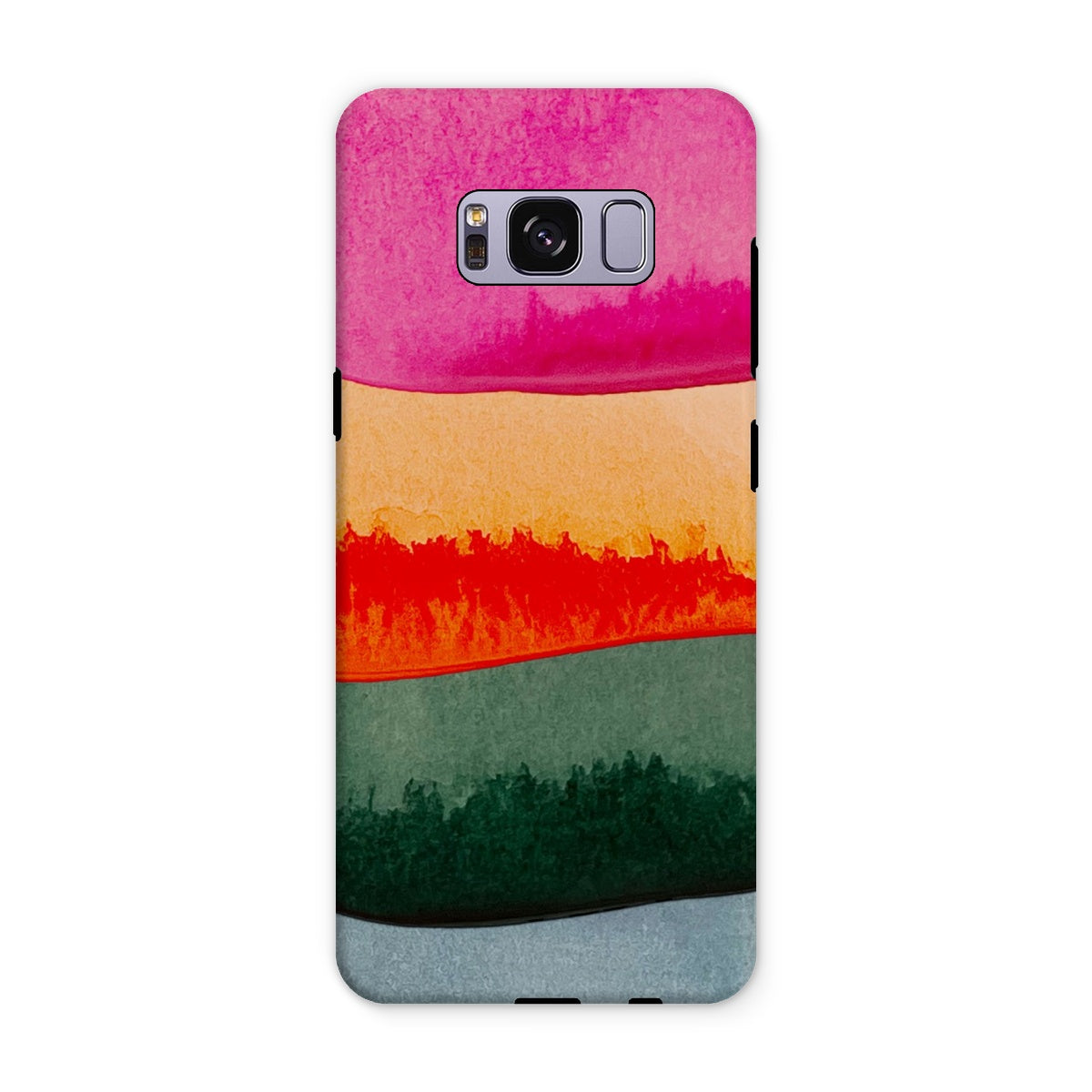 Rainbow Watercolour Layers Tough Phone Case