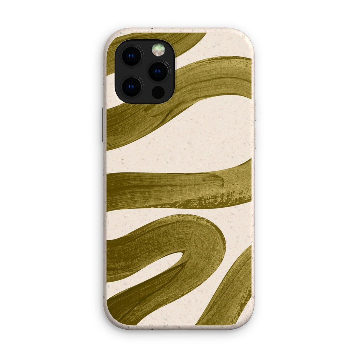 Painted Wave in Khaki Green Eco Phone Case